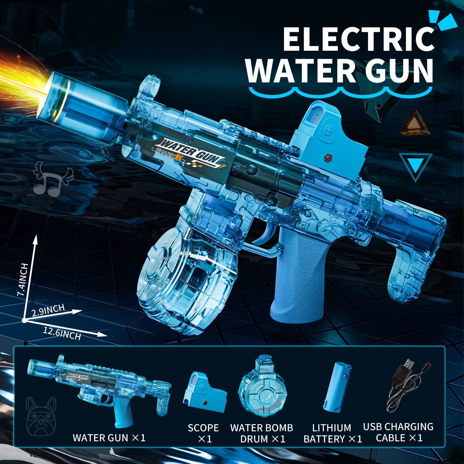 Tactical Electric Recoil Water Blaster
