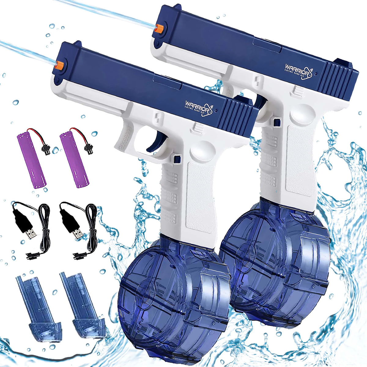 Elite Dual-Action Automatic Water Blaster - 3 Piece Pack
