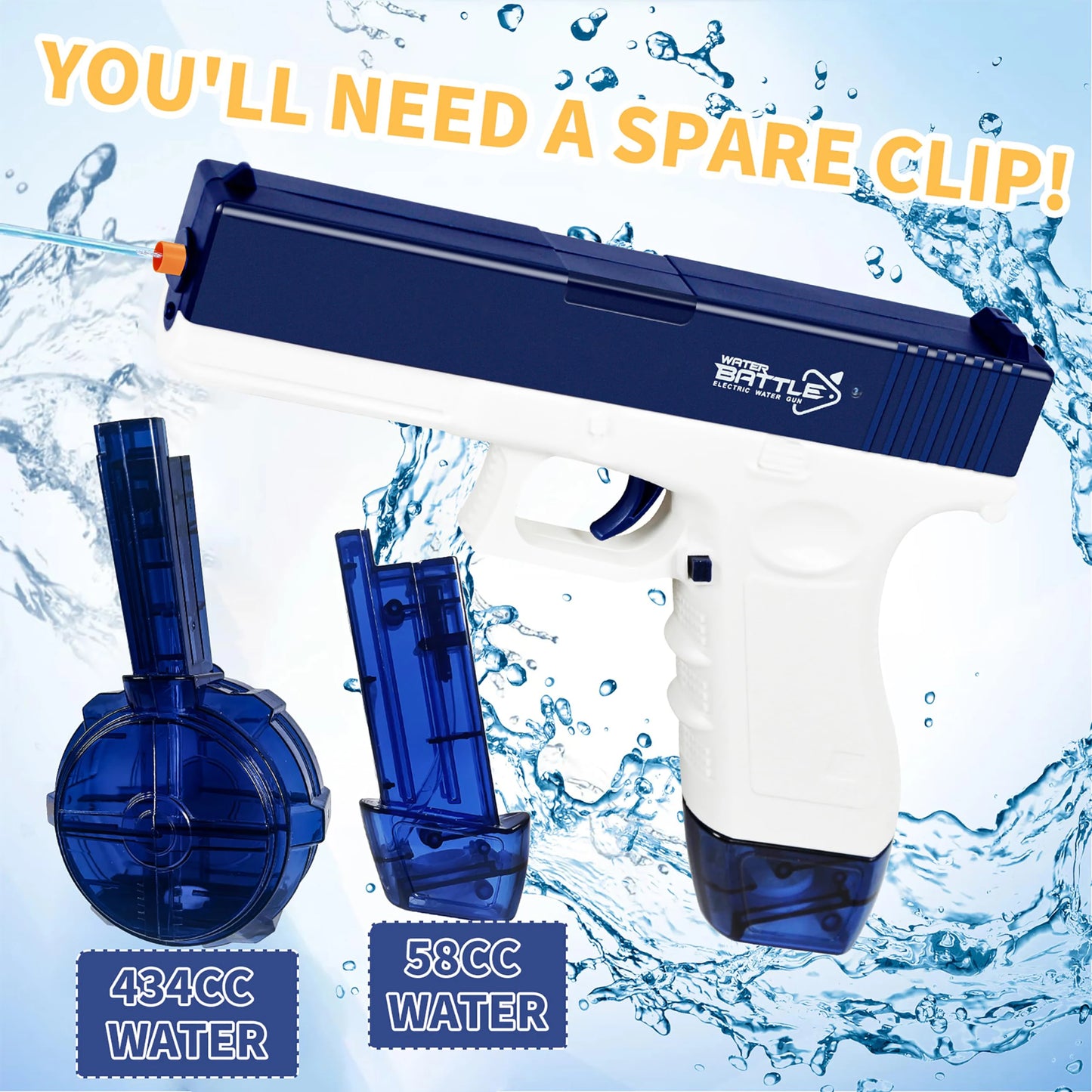 Elite Dual-Action Automatic Water Blaster - 3 Piece Pack