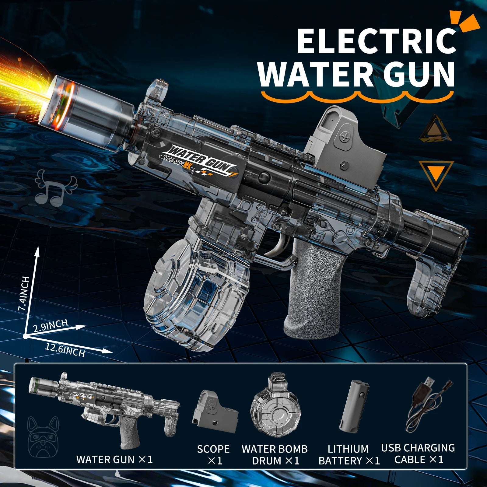 Tactical Electric Recoil Water Blaster