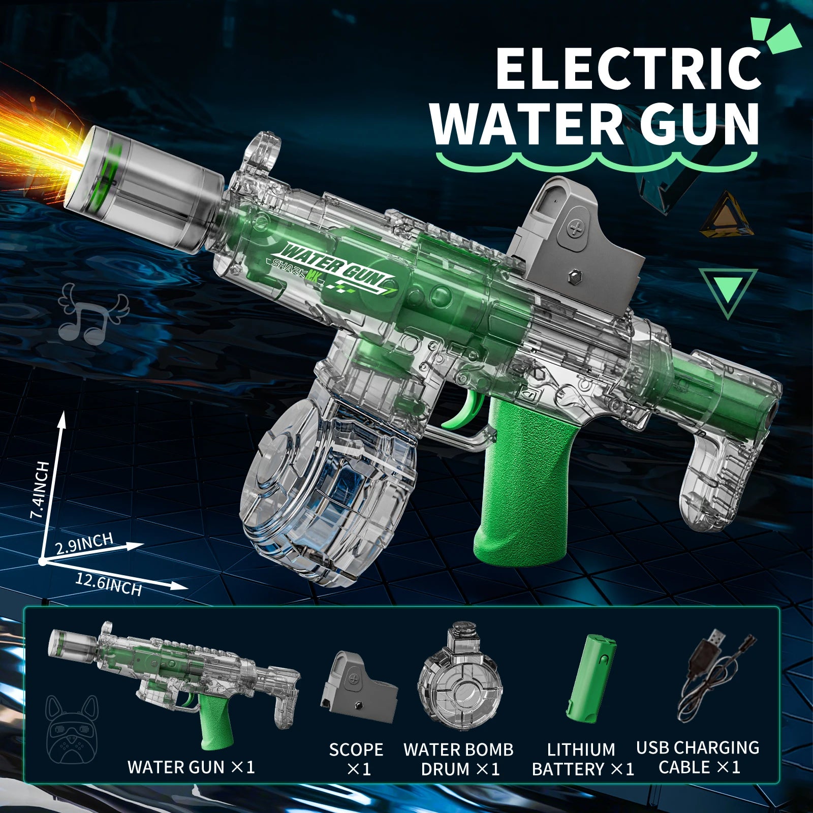 Tactical Electric Recoil Water Blaster